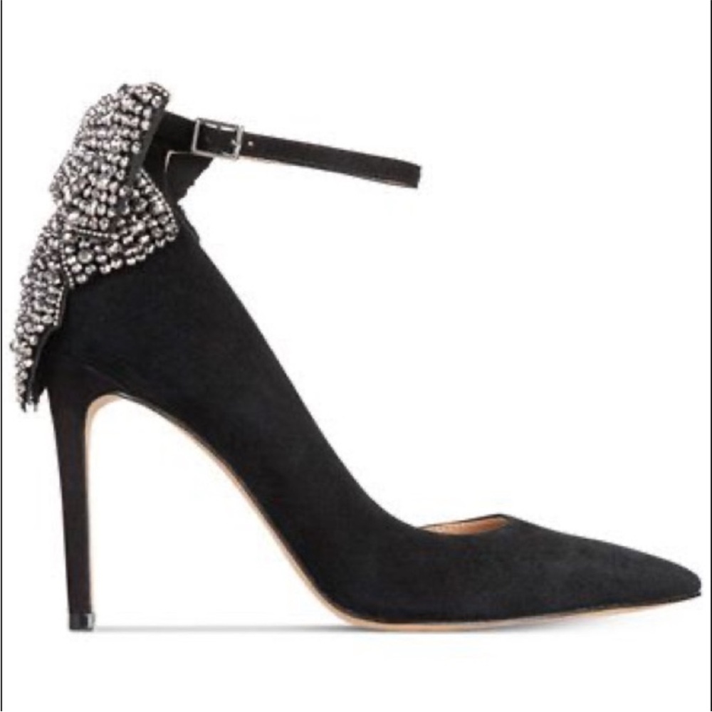INC Kaison Evening Bow Pumps with Gems Black size 8.5